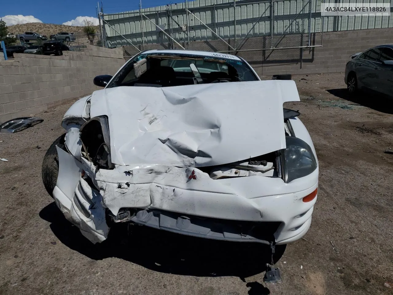 2000 Mitsubishi Eclipse Gt VIN: 4A3AC84LXYE118826 Lot: 88843835