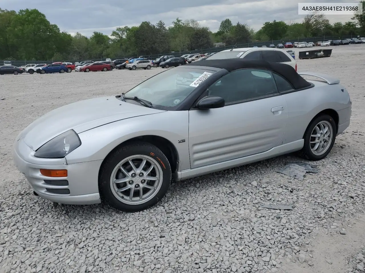 2001 Mitsubishi Eclipse Spyder Gt VIN: 4A3AE85H41E219368 Lot: 54053675