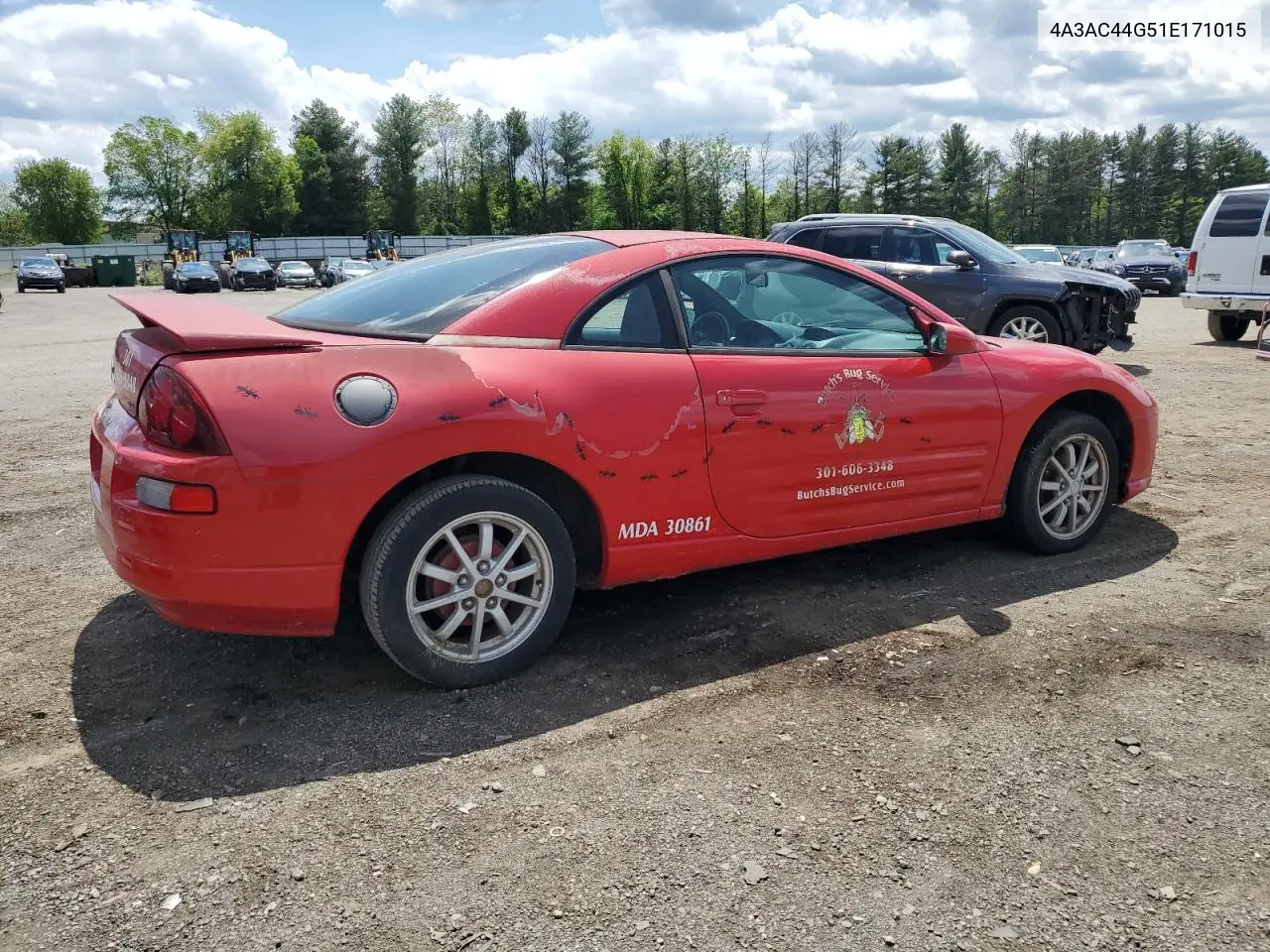 2001 Mitsubishi Eclipse Gs VIN: 4A3AC44G51E171015 Lot: 55916365