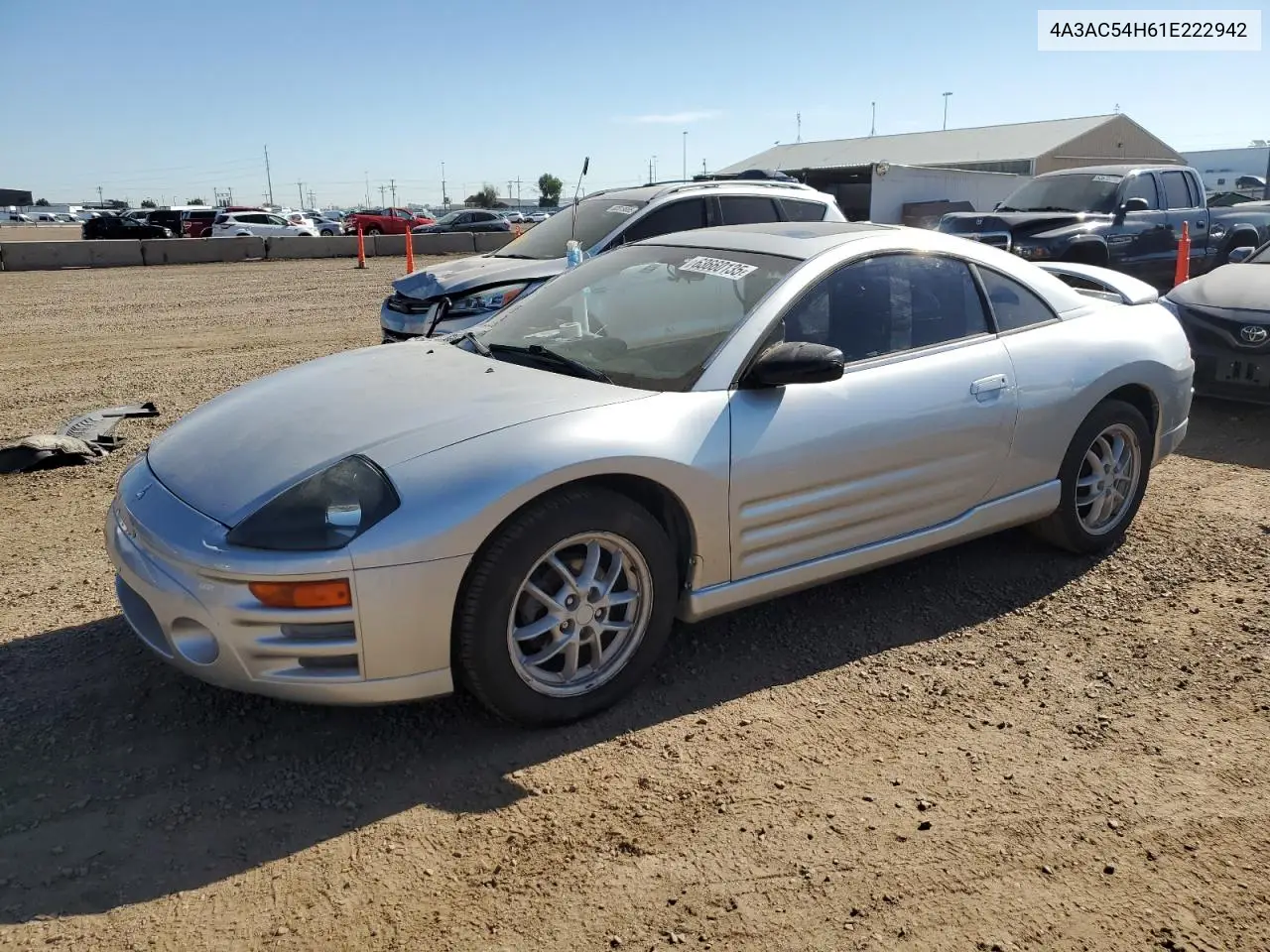 2001 Mitsubishi Eclipse Gt VIN: 4A3AC54H61E222942 Lot: 63660135