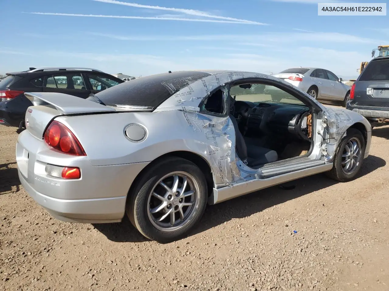 2001 Mitsubishi Eclipse Gt VIN: 4A3AC54H61E222942 Lot: 63660135