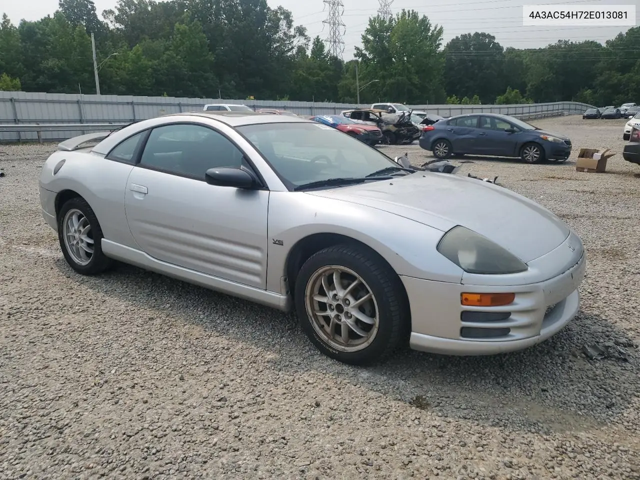 2002 Mitsubishi Eclipse Gt VIN: 4A3AC54H72E013081 Lot: 59041865