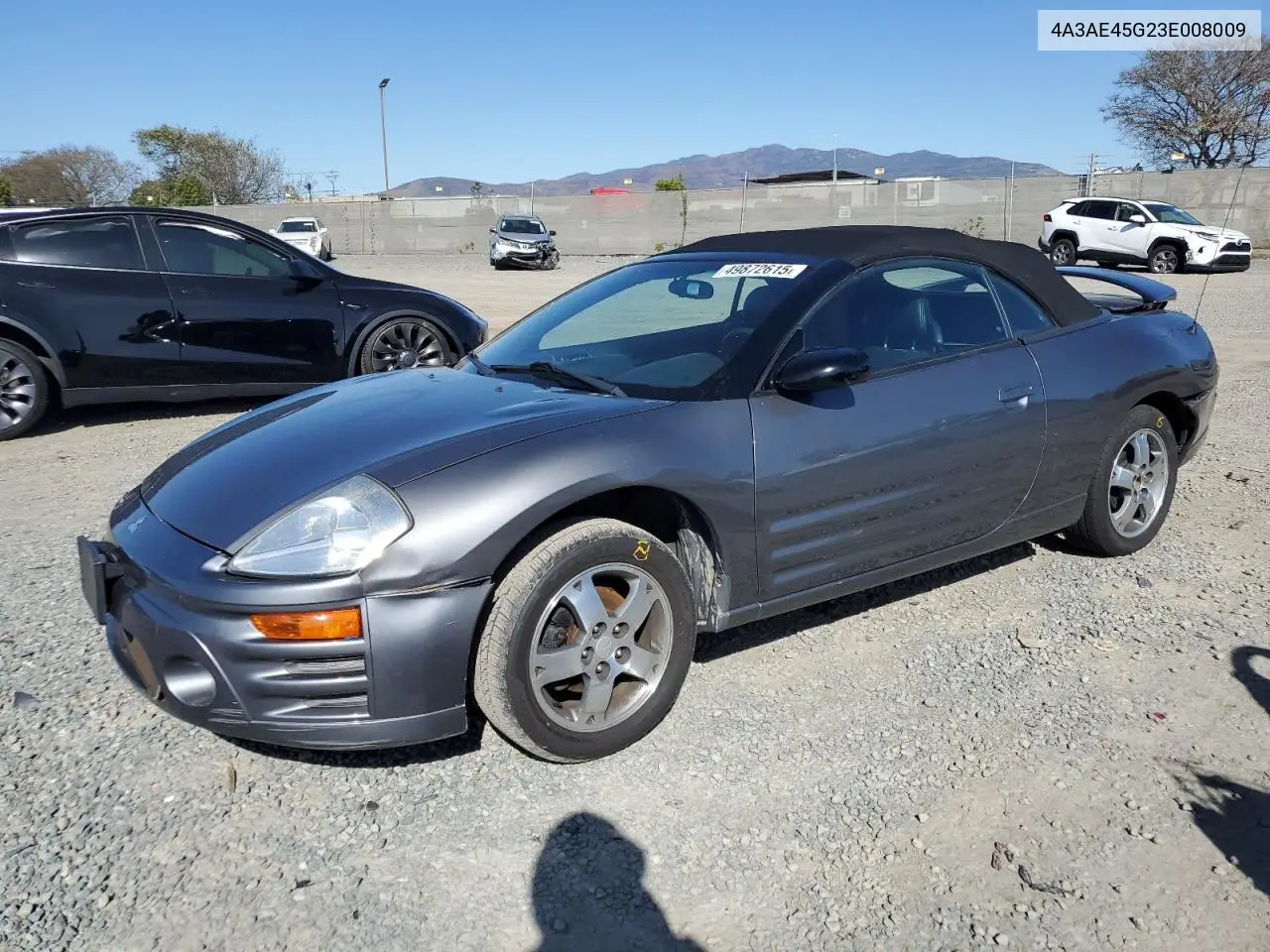2003 Mitsubishi Eclipse Spyder Gs VIN: 4A3AE45G23E008009 Lot: 49872615