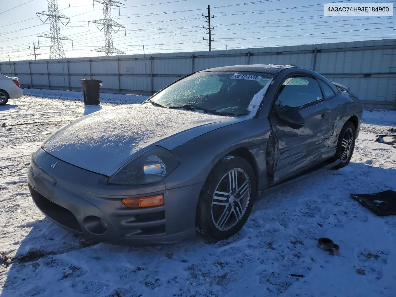 2003 Mitsubishi Eclipse Gts VIN: 4A3AC74H93E184900 Lot: 53399535