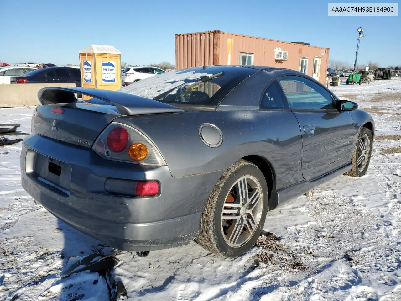 2003 Mitsubishi Eclipse Gts VIN: 4A3AC74H93E184900 Lot: 53399535