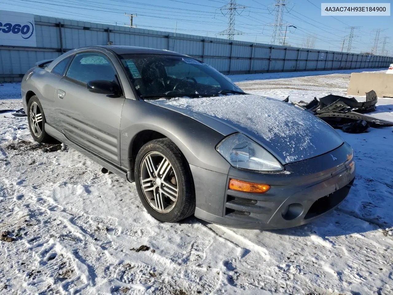 2003 Mitsubishi Eclipse Gts VIN: 4A3AC74H93E184900 Lot: 53399535