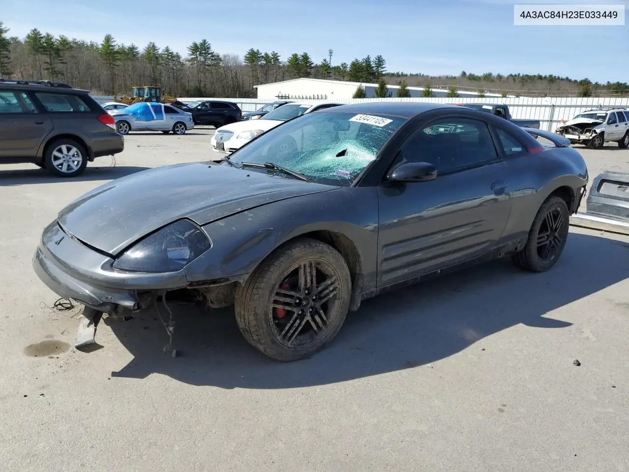 2003 Mitsubishi Eclipse Gt VIN: 4A3AC84H23E033449 Lot: 53441105