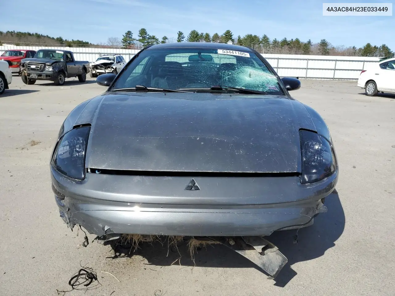 2003 Mitsubishi Eclipse Gt VIN: 4A3AC84H23E033449 Lot: 53441105