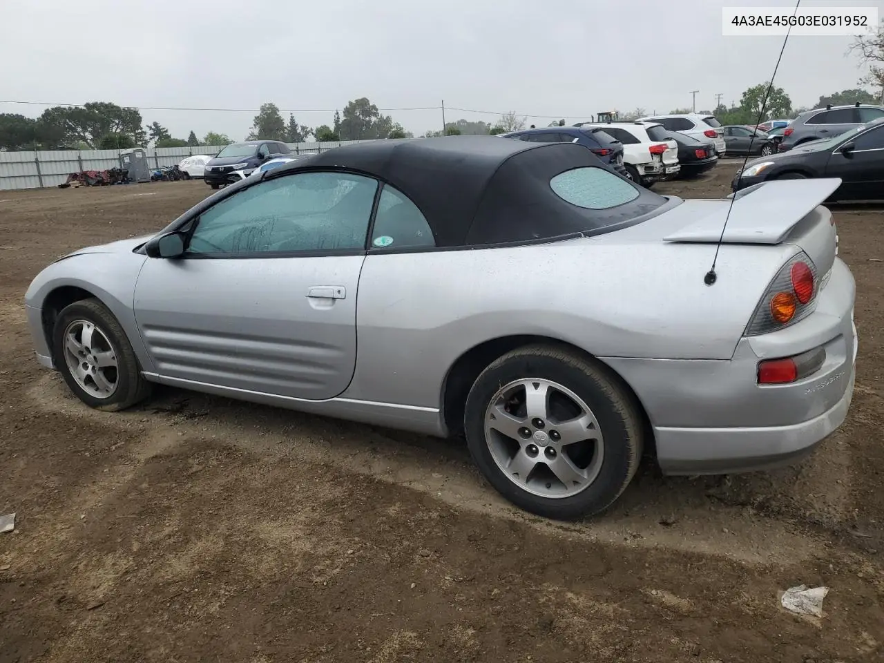 2003 Mitsubishi Eclipse Spyder Gs VIN: 4A3AE45G03E031952 Lot: 53669345