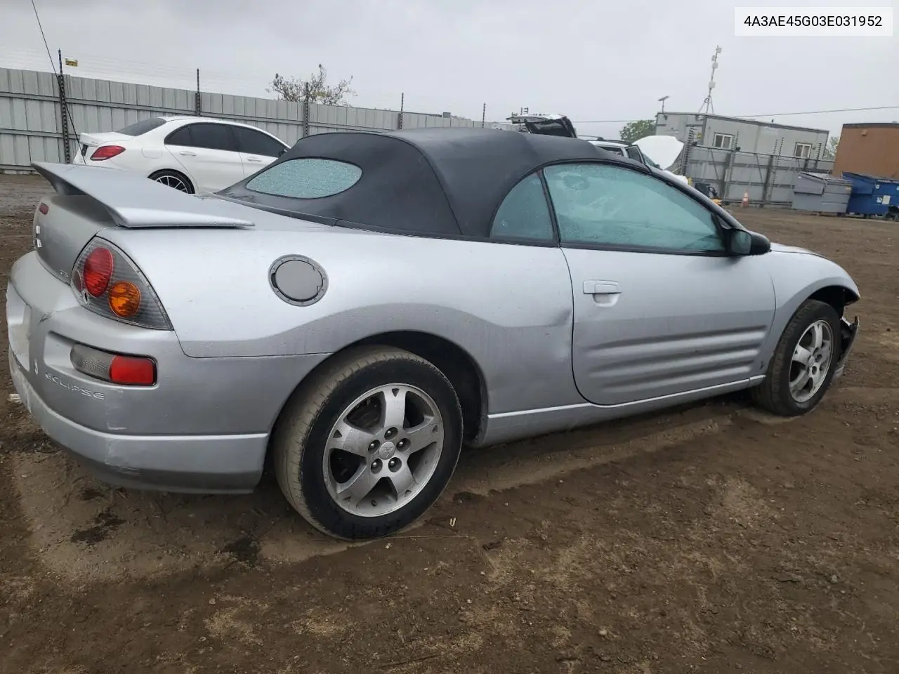 2003 Mitsubishi Eclipse Spyder Gs VIN: 4A3AE45G03E031952 Lot: 53669345