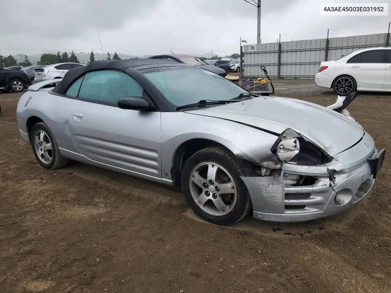 2003 Mitsubishi Eclipse Spyder Gs VIN: 4A3AE45G03E031952 Lot: 53669345