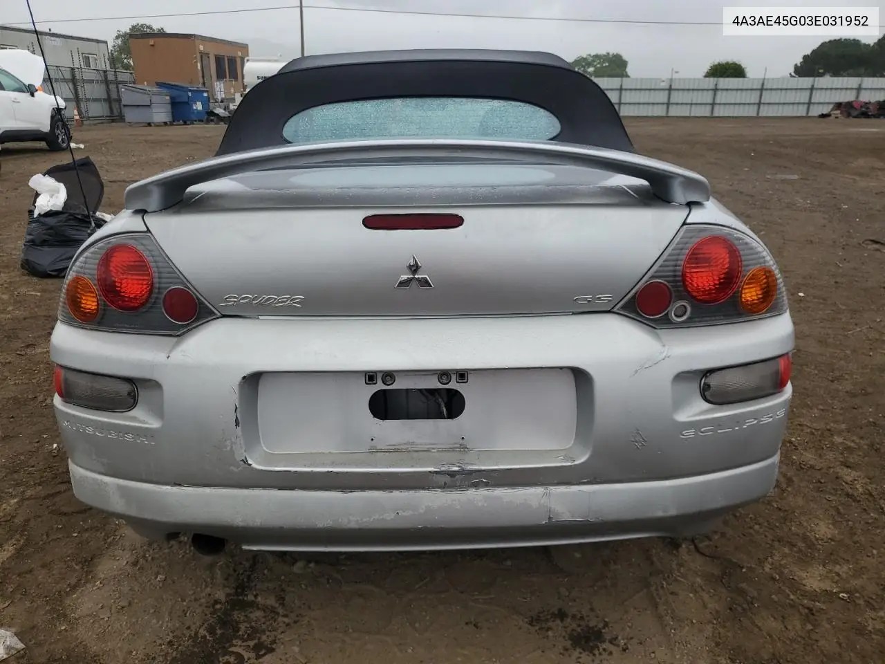 2003 Mitsubishi Eclipse Spyder Gs VIN: 4A3AE45G03E031952 Lot: 53669345