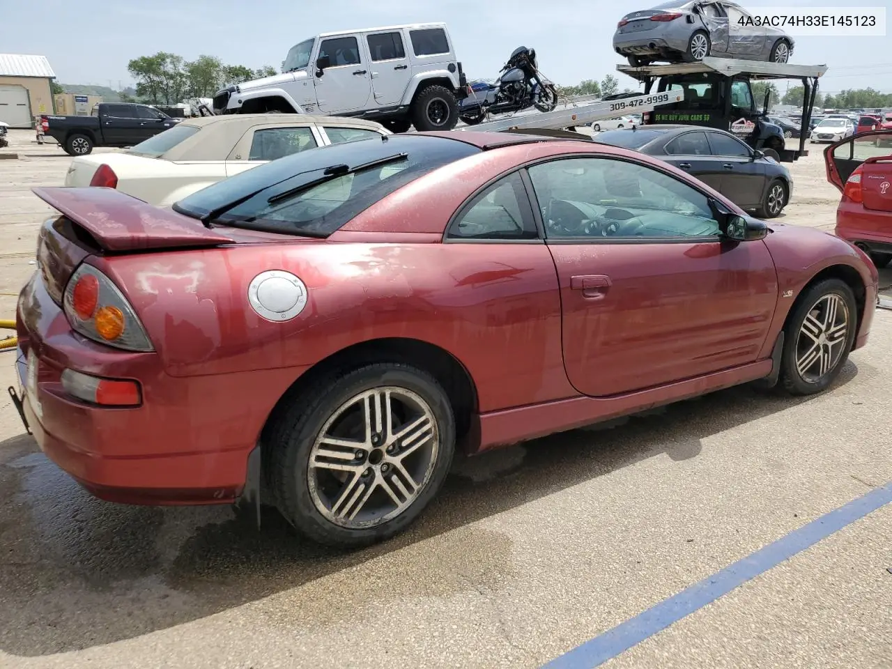 2003 Mitsubishi Eclipse Gts VIN: 4A3AC74H33E145123 Lot: 57286125