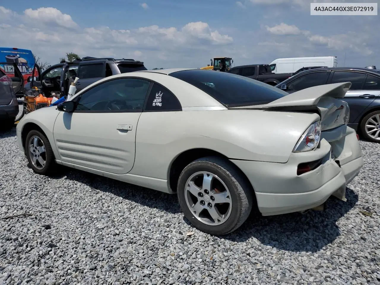 2003 Mitsubishi Eclipse Gs VIN: 4A3AC44GX3E072919 Lot: 57587725