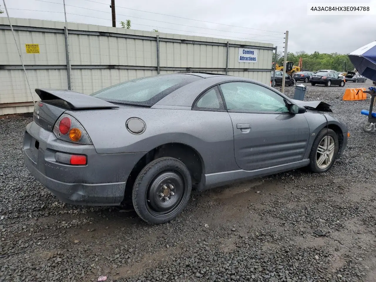 2003 Mitsubishi Eclipse Gt VIN: 4A3AC84HX3E094788 Lot: 57803535