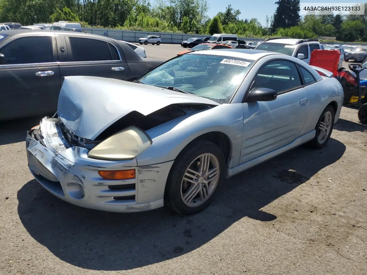 2003 Mitsubishi Eclipse Gt VIN: 4A3AC84H93E123133 Lot: 60270545