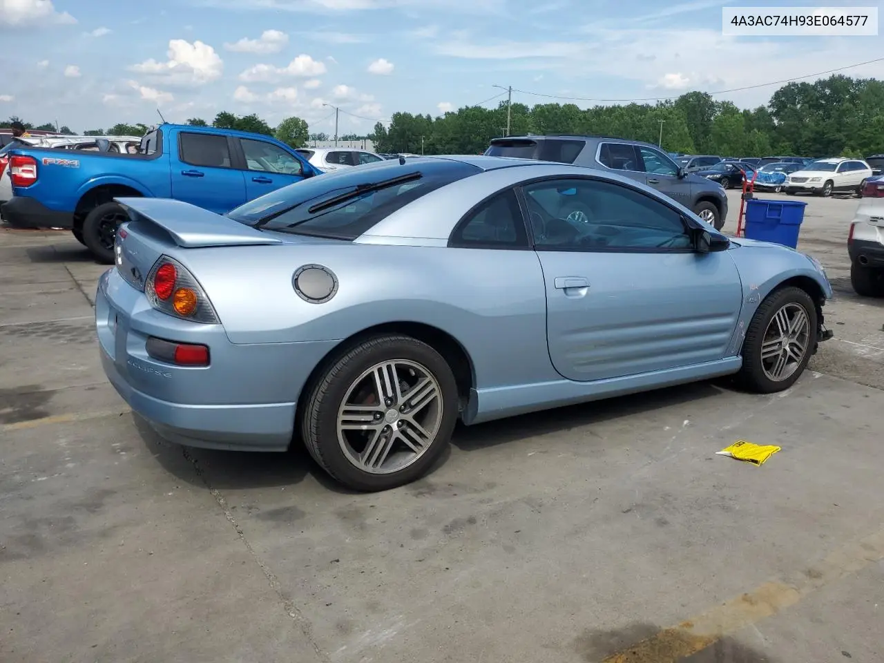 2003 Mitsubishi Eclipse Gts VIN: 4A3AC74H93E064577 Lot: 61070165