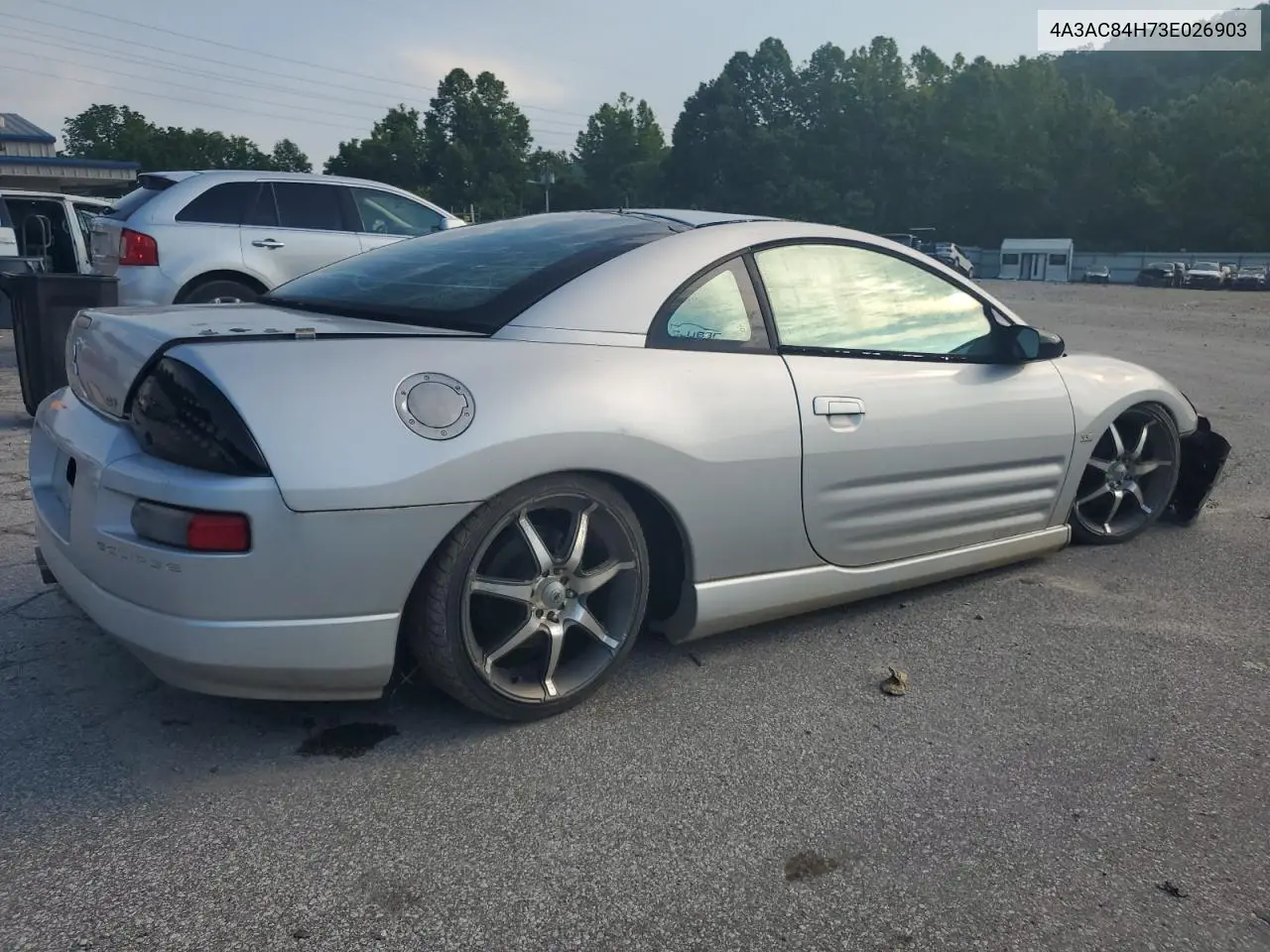 2003 Mitsubishi Eclipse Gt VIN: 4A3AC84H73E026903 Lot: 62073715