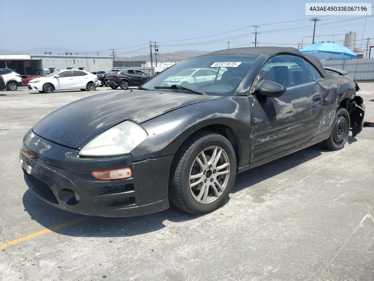 2003 Mitsubishi Eclipse Spyder Gs VIN: 4A3AE45G33E067196 Lot: 62327675