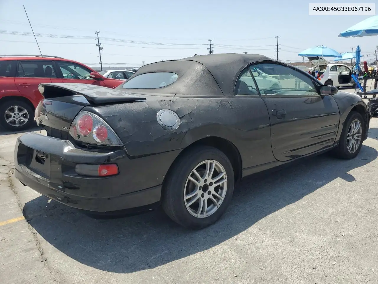 2003 Mitsubishi Eclipse Spyder Gs VIN: 4A3AE45G33E067196 Lot: 62327675