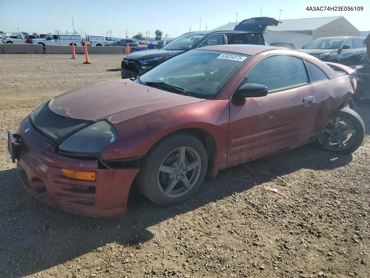 2003 Mitsubishi Eclipse Gts VIN: 4A3AC74H23E056109 Lot: 63824375