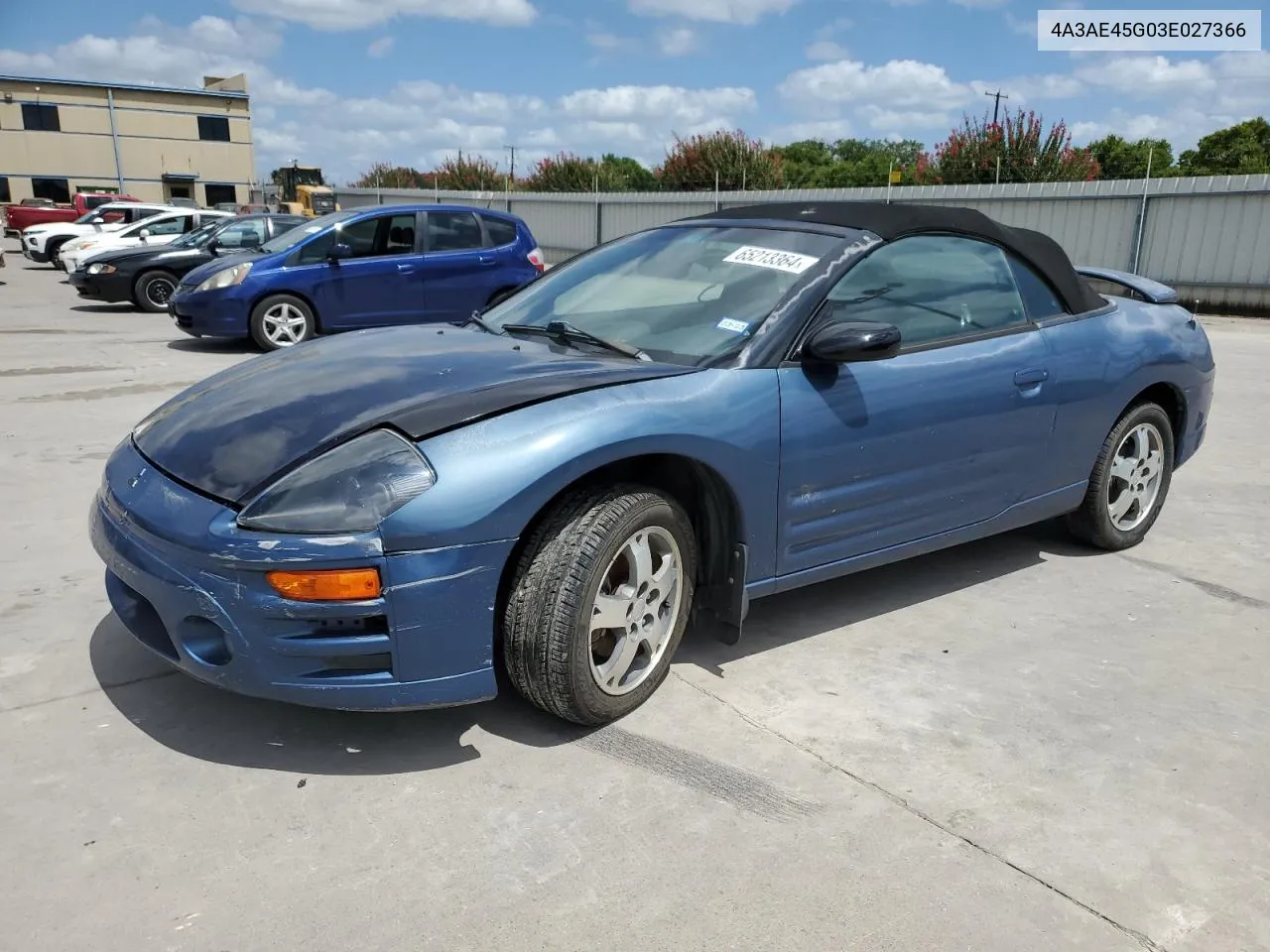 2003 Mitsubishi Eclipse Spyder Gs VIN: 4A3AE45G03E027366 Lot: 65213364