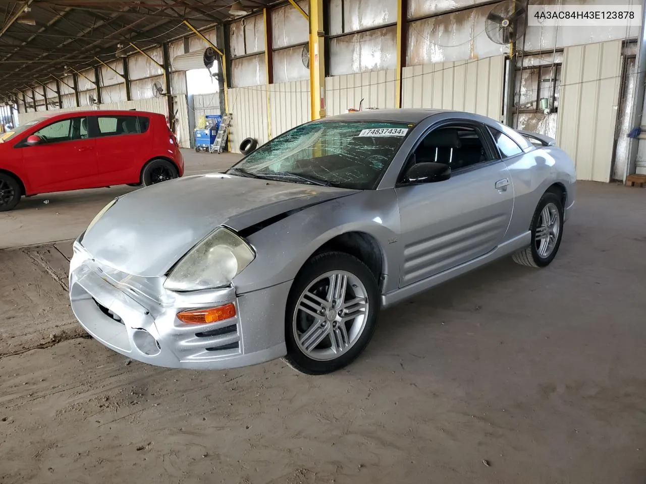 2003 Mitsubishi Eclipse Gt VIN: 4A3AC84H43E123878 Lot: 74837434