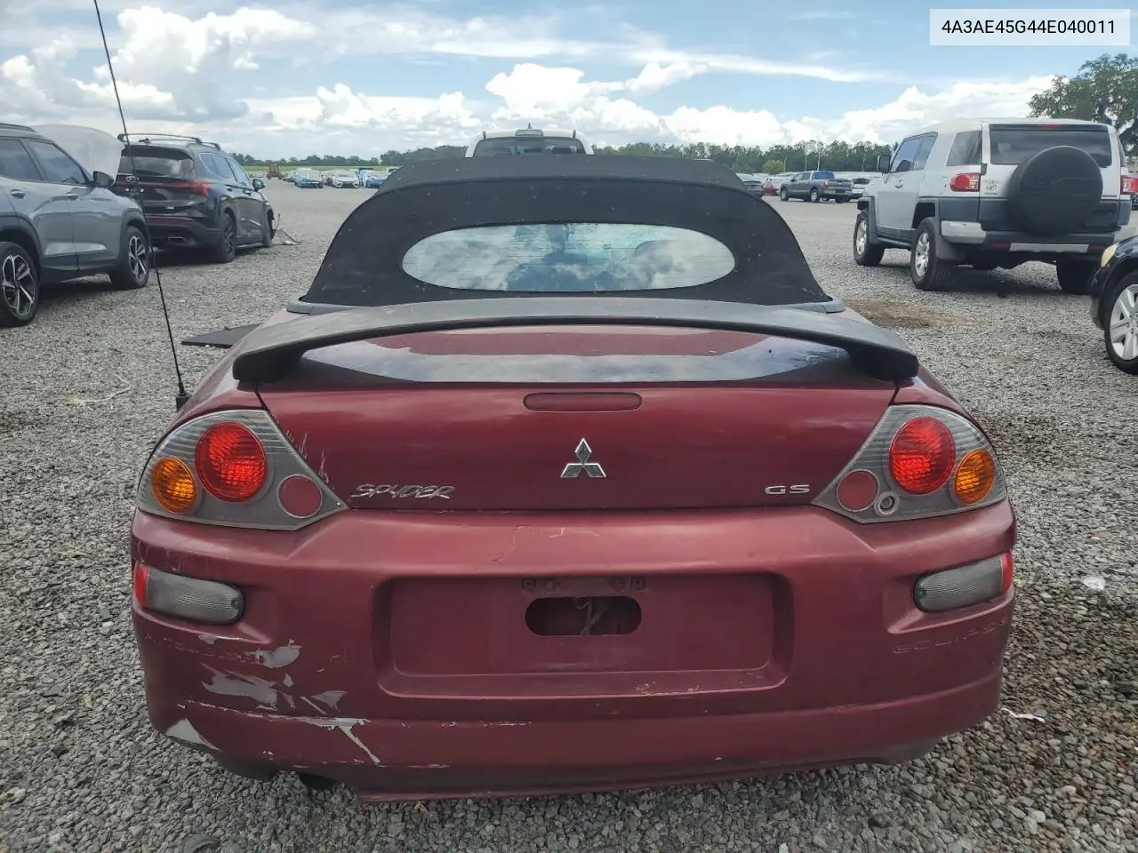 2004 Mitsubishi Eclipse Spyder Gs VIN: 4A3AE45G44E040011 Lot: 62567065