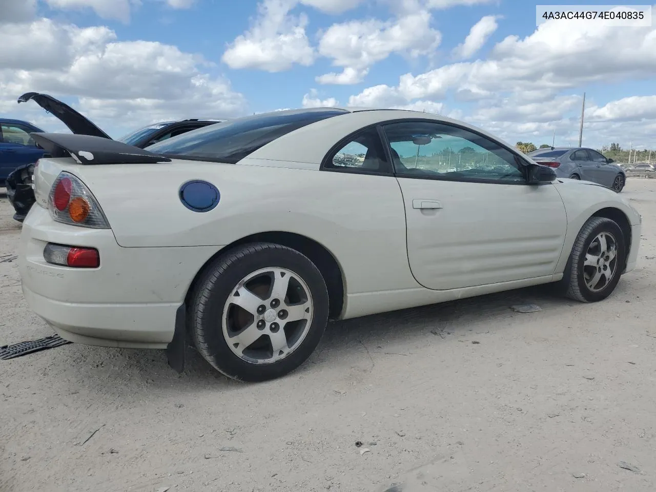 2004 Mitsubishi Eclipse Gs VIN: 4A3AC44G74E040835 Lot: 83366404