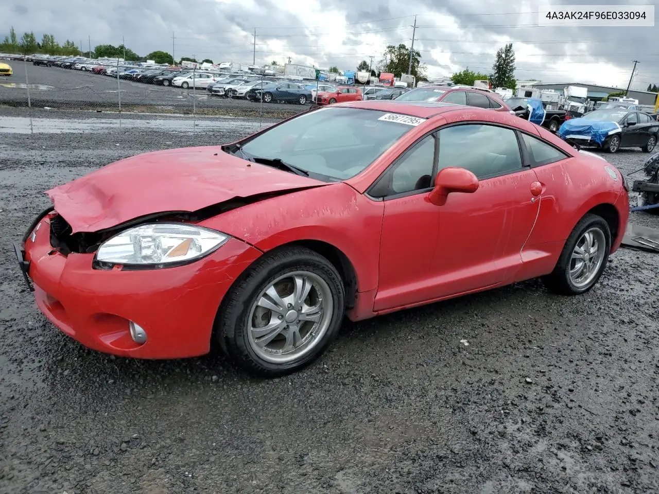 2006 Mitsubishi Eclipse Gs VIN: 4A3AK24F96E033094 Lot: 56677295