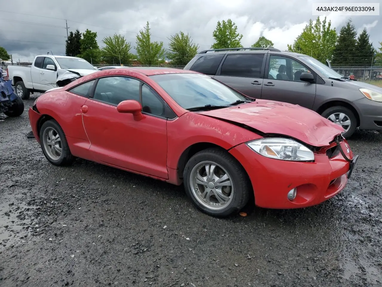 2006 Mitsubishi Eclipse Gs VIN: 4A3AK24F96E033094 Lot: 56677295