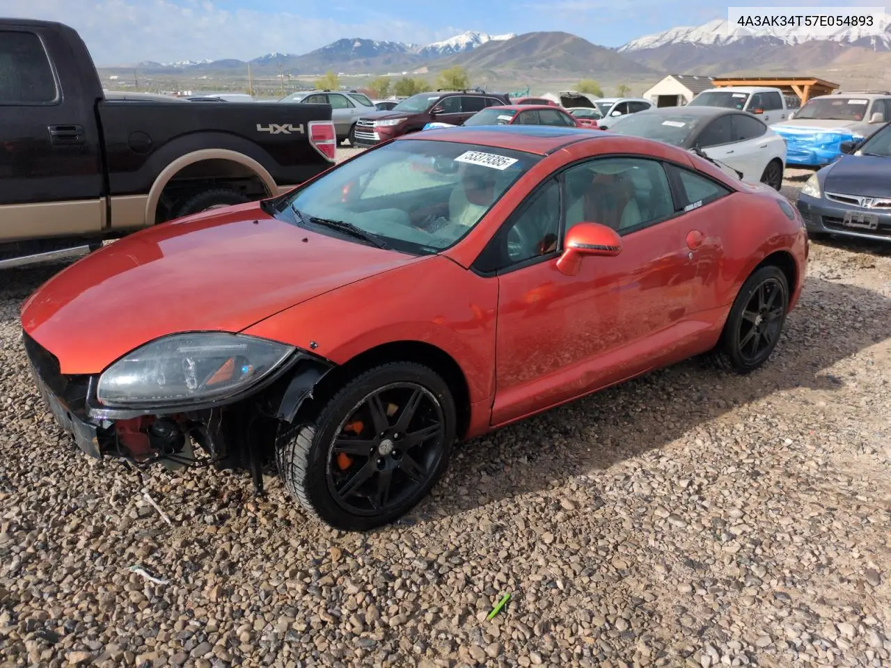 2007 Mitsubishi Eclipse Gt VIN: 4A3AK34T57E054893 Lot: 53379385