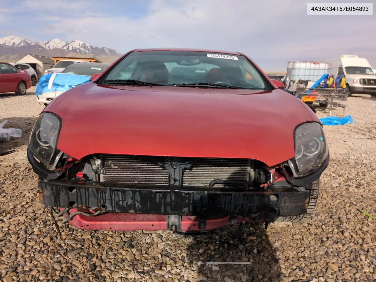 2007 Mitsubishi Eclipse Gt VIN: 4A3AK34T57E054893 Lot: 53379385