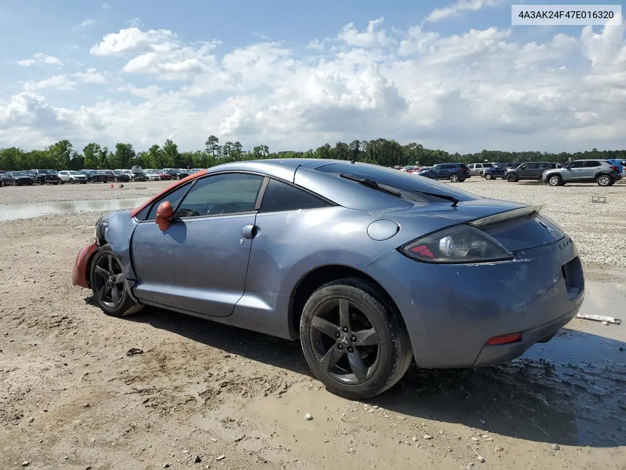 2007 Mitsubishi Eclipse Gs VIN: 4A3AK24F47E016320 Lot: 53941465