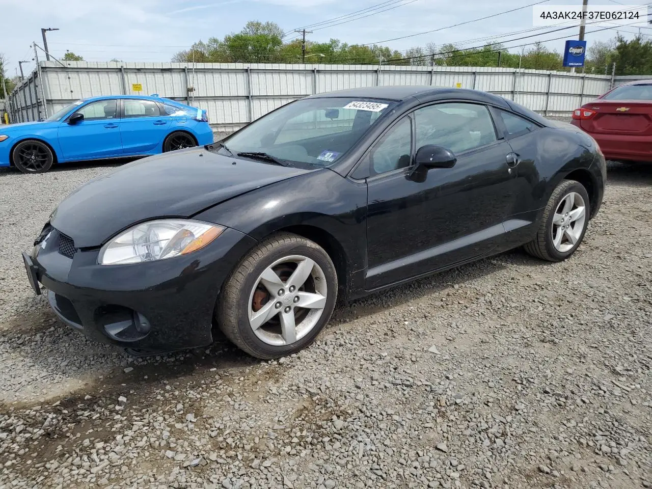2007 Mitsubishi Eclipse Gs VIN: 4A3AK24F37E062124 Lot: 54323495