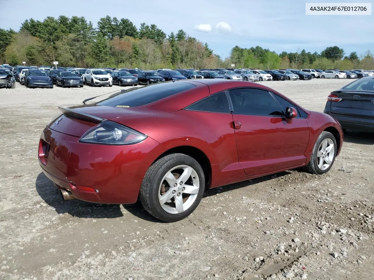 2007 Mitsubishi Eclipse Gs VIN: 4A3AK24F67E012706 Lot: 55435265