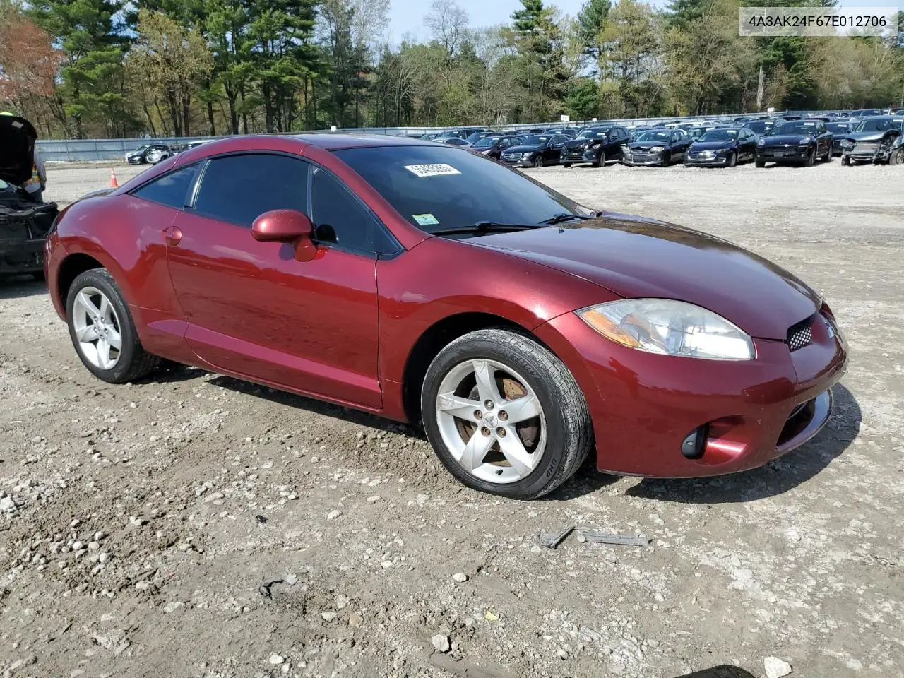 2007 Mitsubishi Eclipse Gs VIN: 4A3AK24F67E012706 Lot: 55435265