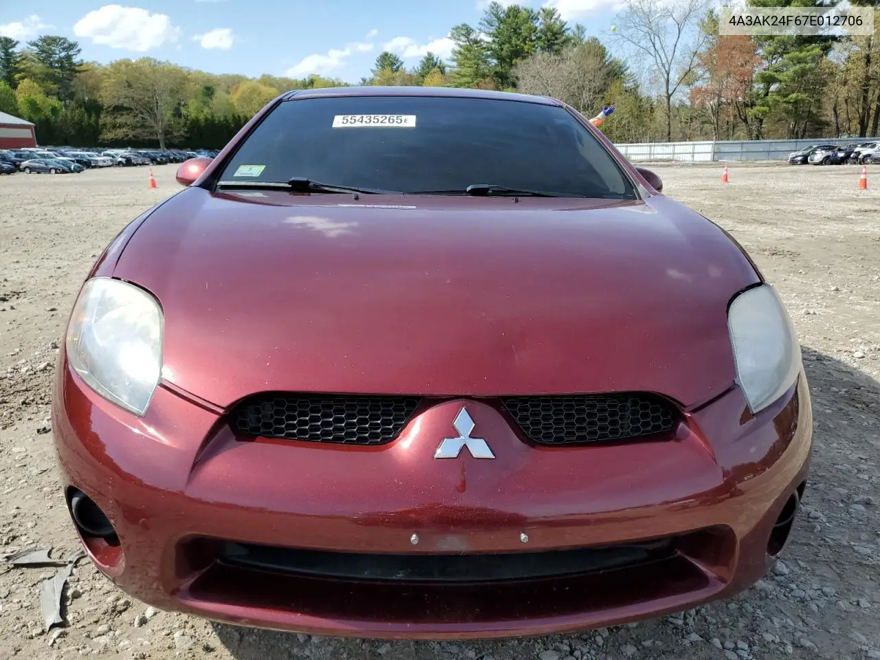 2007 Mitsubishi Eclipse Gs VIN: 4A3AK24F67E012706 Lot: 55435265