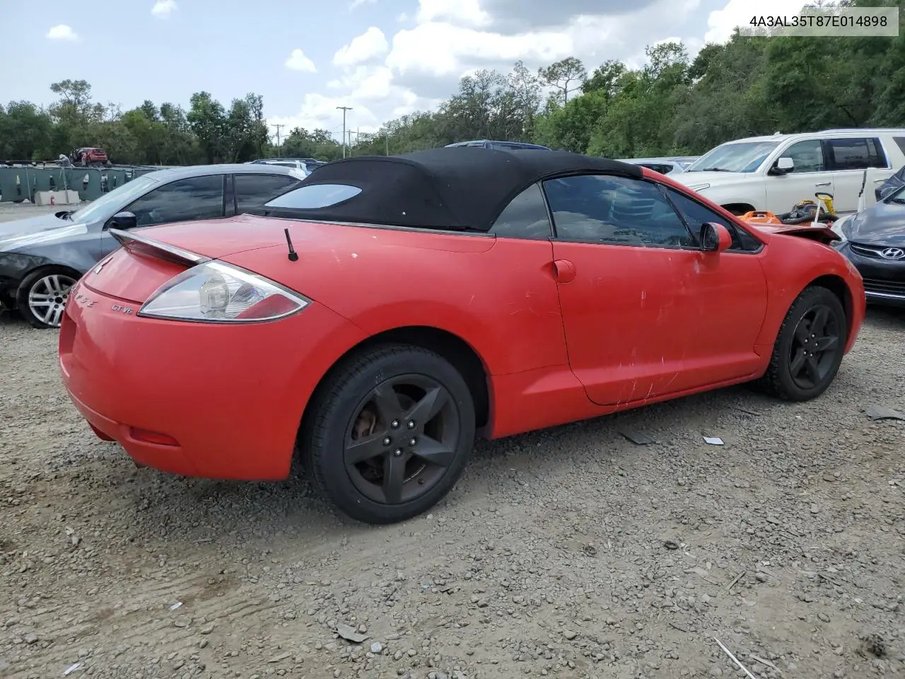2007 Mitsubishi Eclipse Spyder Gt VIN: 4A3AL35T87E014898 Lot: 55950305