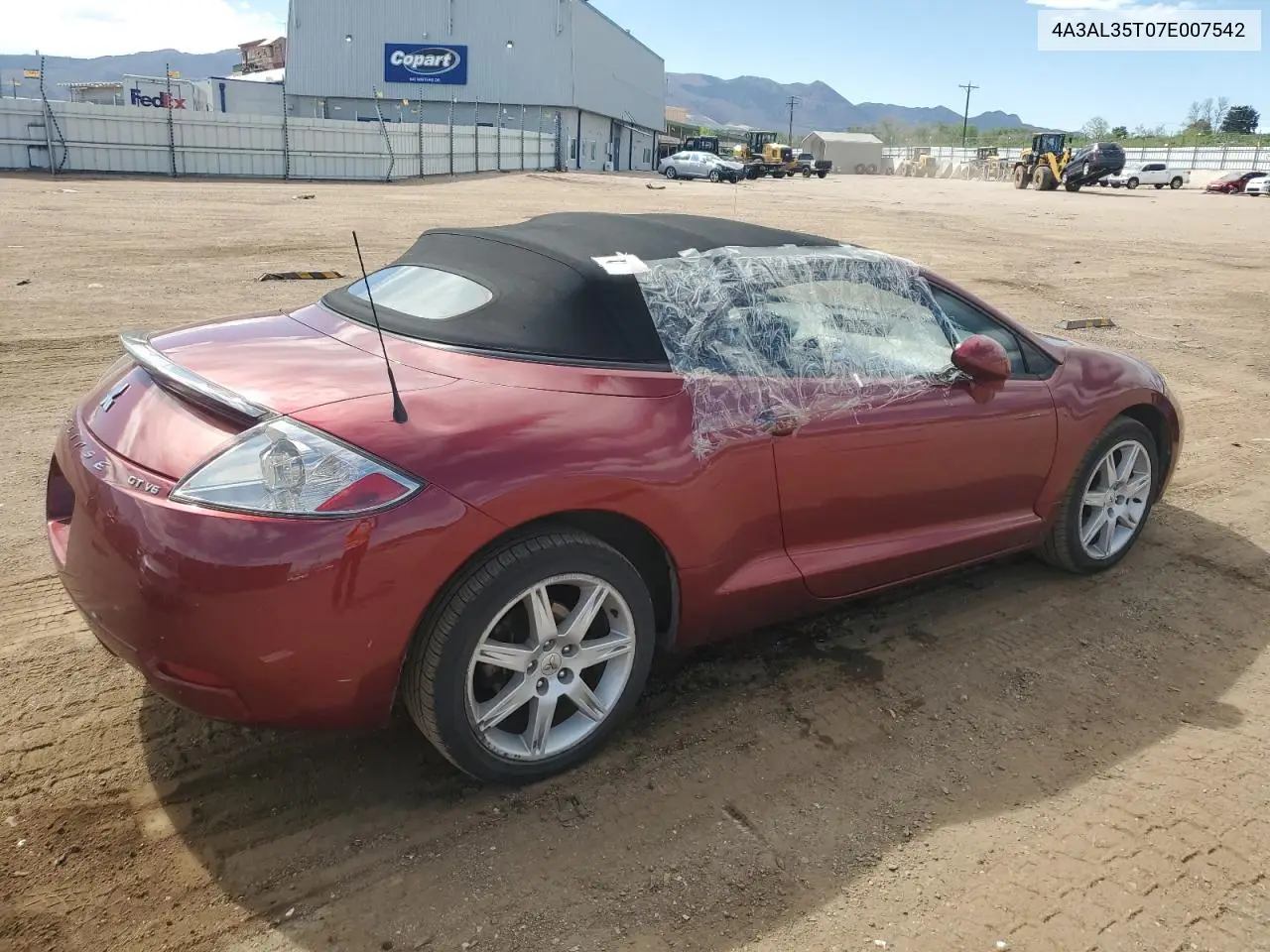 2007 Mitsubishi Eclipse Spyder Gt VIN: 4A3AL35T07E007542 Lot: 56899175