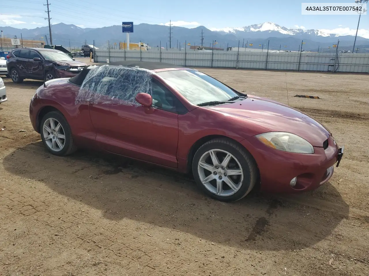 2007 Mitsubishi Eclipse Spyder Gt VIN: 4A3AL35T07E007542 Lot: 56899175