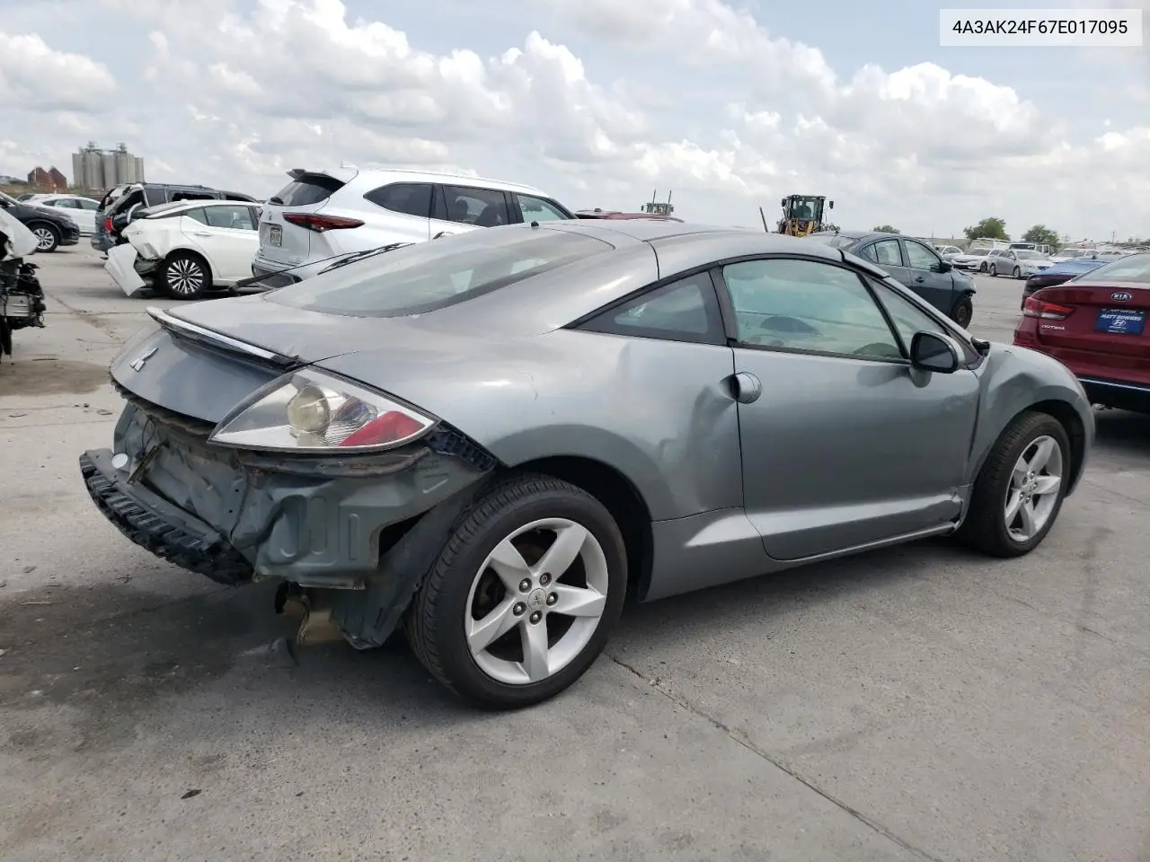2007 Mitsubishi Eclipse Gs VIN: 4A3AK24F67E017095 Lot: 57128865