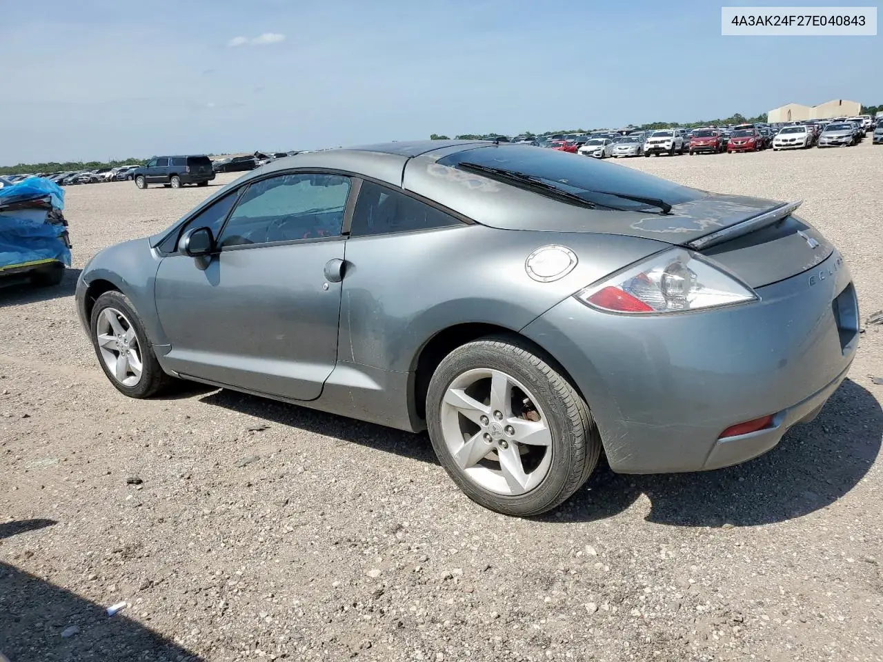 2007 Mitsubishi Eclipse Gs VIN: 4A3AK24F27E040843 Lot: 57172785