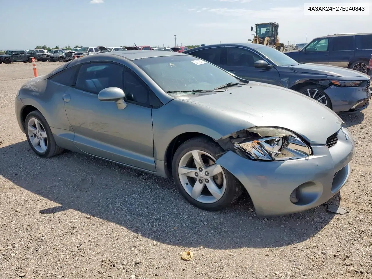 2007 Mitsubishi Eclipse Gs VIN: 4A3AK24F27E040843 Lot: 57172785