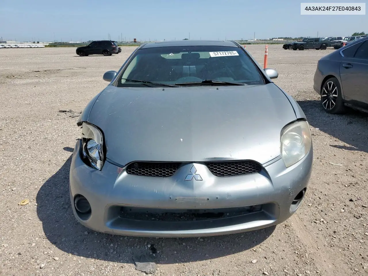 2007 Mitsubishi Eclipse Gs VIN: 4A3AK24F27E040843 Lot: 57172785