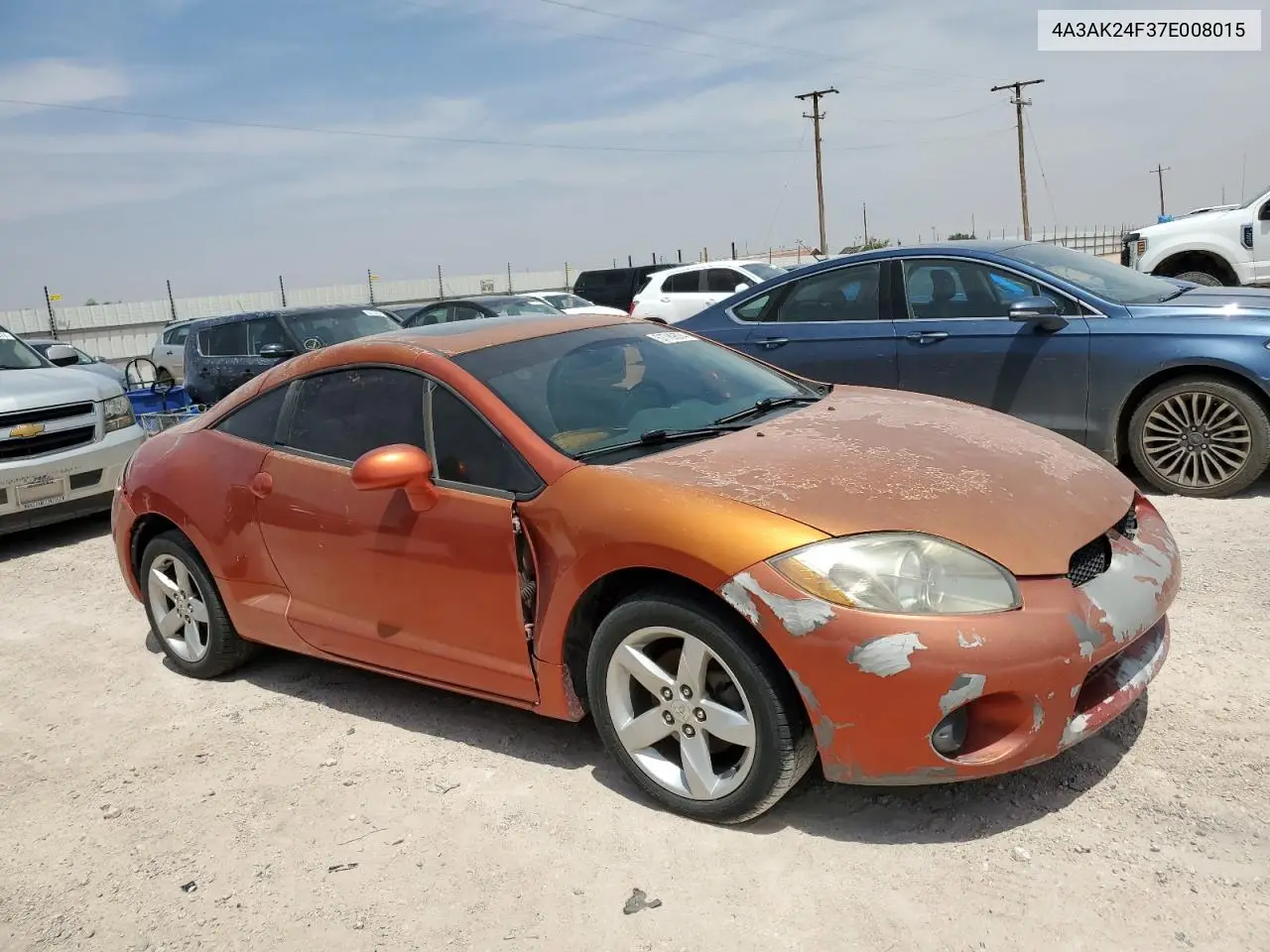 2007 Mitsubishi Eclipse Gs VIN: 4A3AK24F37E008015 Lot: 57789574