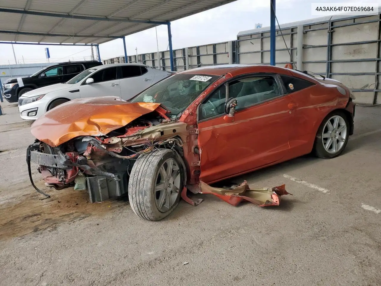 2007 Mitsubishi Eclipse Es VIN: 4A3AK64F07E069684 Lot: 58187215