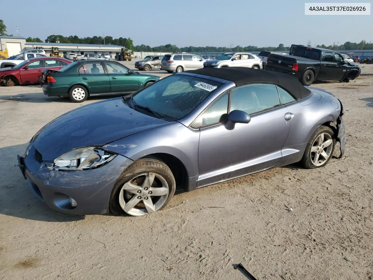 2007 Mitsubishi Eclipse Spyder Gt VIN: 4A3AL35T37E026926 Lot: 59460985