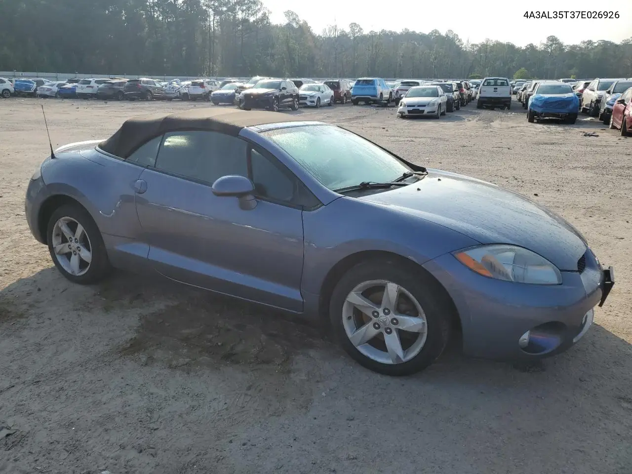 2007 Mitsubishi Eclipse Spyder Gt VIN: 4A3AL35T37E026926 Lot: 59460985