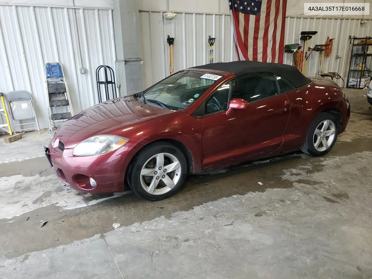 2007 Mitsubishi Eclipse Spyder Gt VIN: 4A3AL35T17E016668 Lot: 61403755